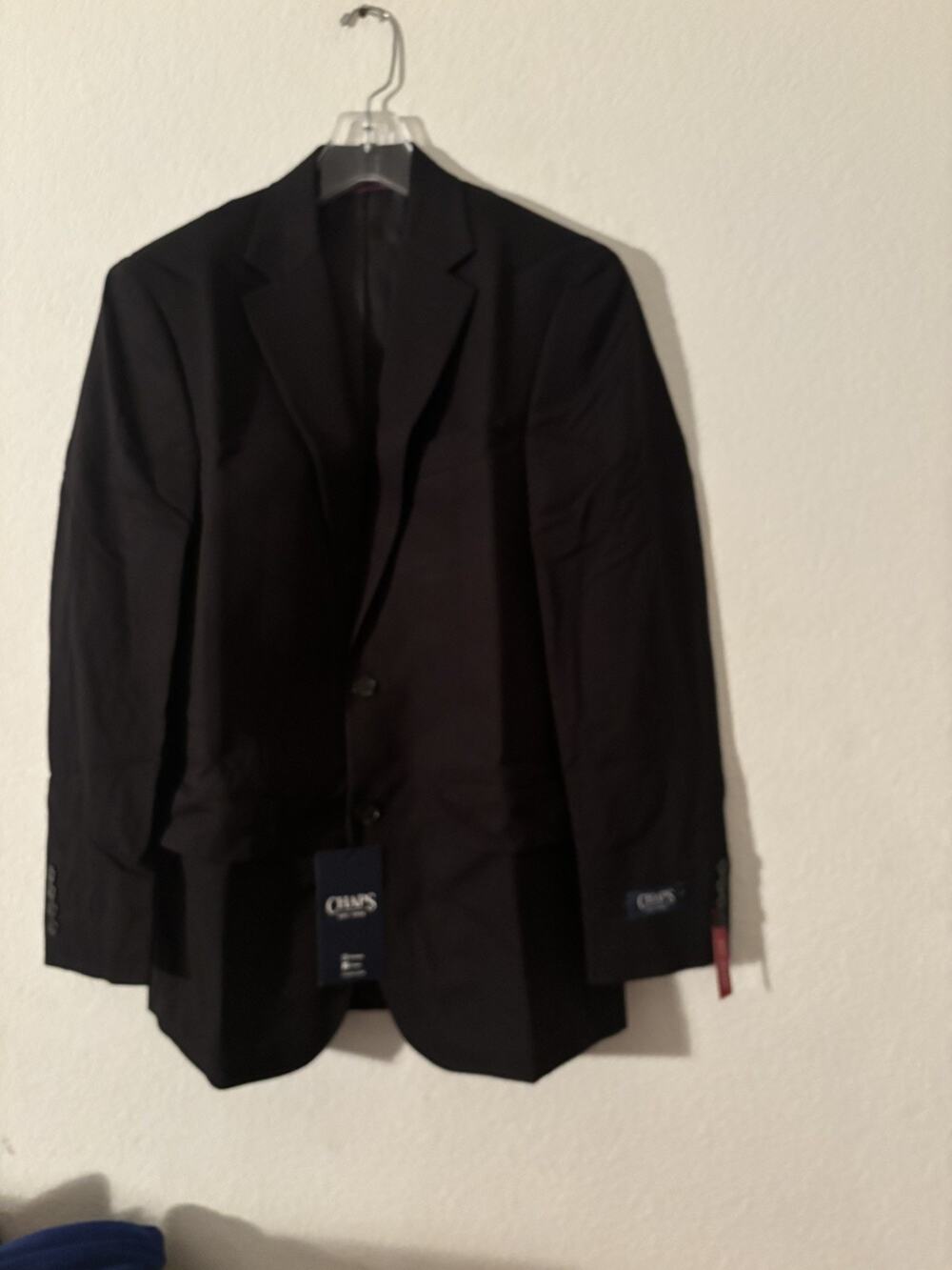Chaps Men's Suit Separate Jacket, Black, 36R